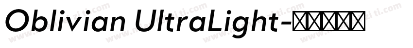 Oblivian UltraLight字体转换